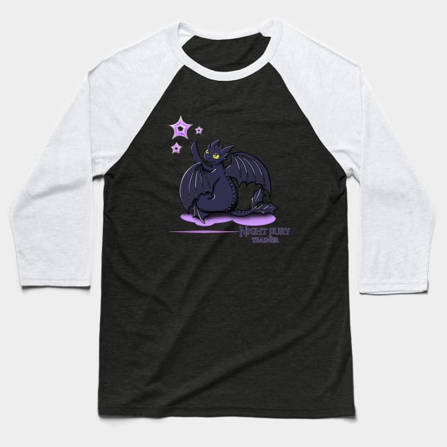 Night Fury Baseball T-Shirt by Rhaenys